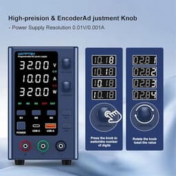 Lab Power Supply Adjustable 32V 10A 62V 5A for Phone Repair 120V 3A Regulated Laboratory Bench Power Supplies(32V 5A)
