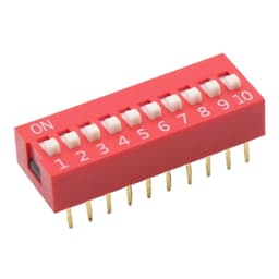 10pcs Slide Type Switch Module 2.54mm 10-Bit 10 Position Way DIP Red Pitch
