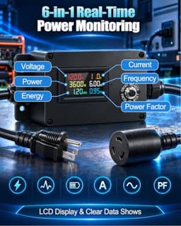 20A AC Power Meter, 125V 5-15P to L5-20R Outlet Energy Monitor