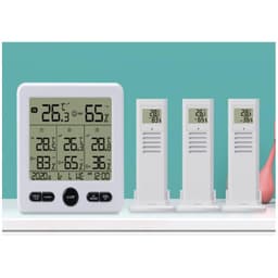 ABS Large Screen with Color Indoor Outdoor Digital Temperature Humidity Meter