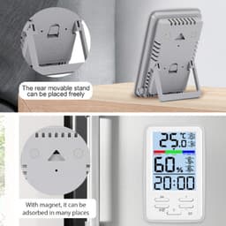 ABS Color Screen Digital Display Temperature Humidity Meter Indoor Household Wall-Mounted Type