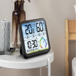 ABS Color Temperature Humidity Meter Difference Memory Perpetual Calendar