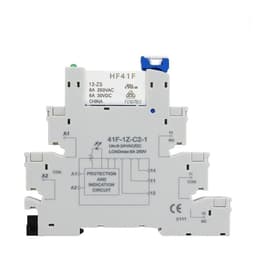6A Electromagnetic Relay HF41F 12-ZS 24-ZS DC 12V 24V 1Pcs(12v with Blue Base)