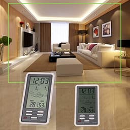 DC801 Large LCD Digital Indoor/Outdoor Temperature Thermometer Hygrometer Humidity Meter Clock