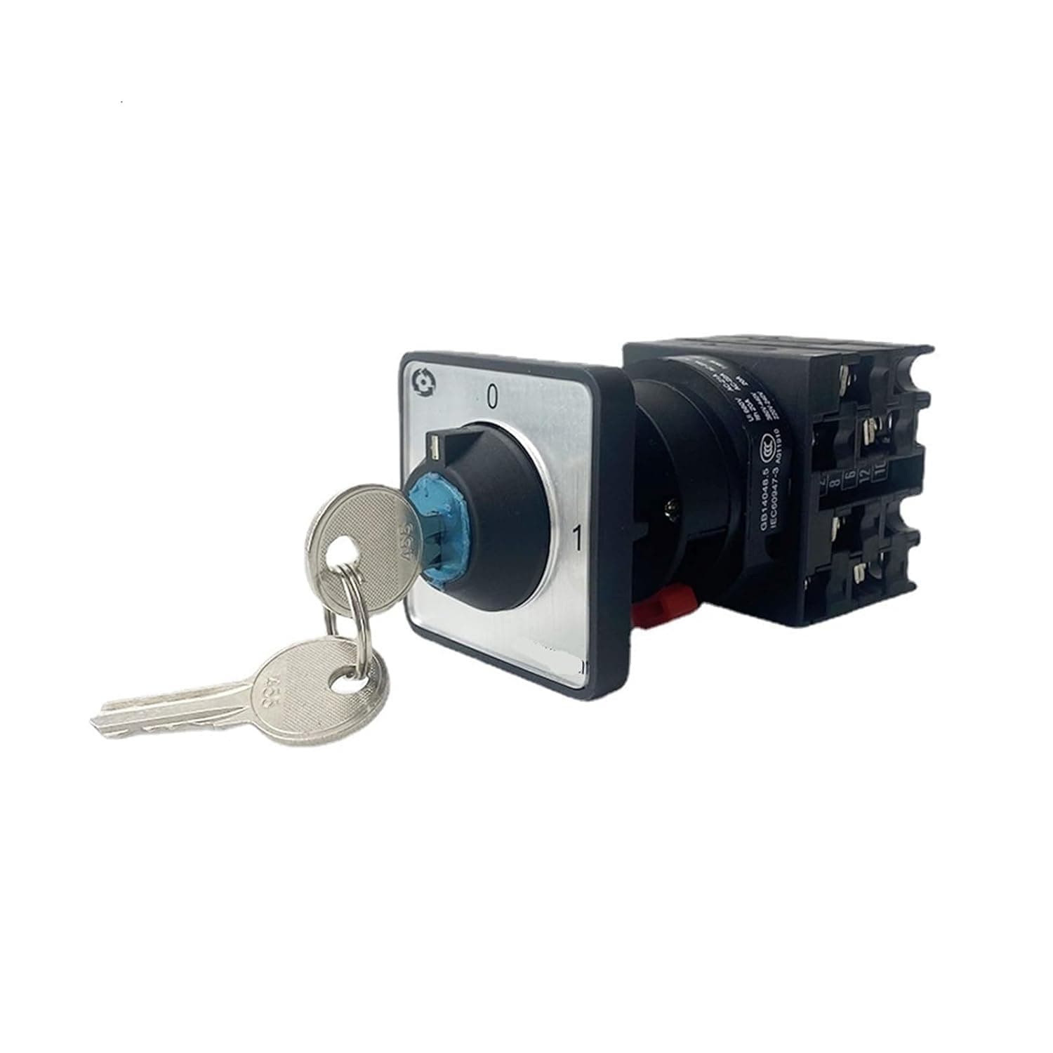 Cam Switch 2 Position ON-Off with Key 3 Poles 690V 20A Selector Rotary Changeover Control Circuit Motor YMW42S-20/3