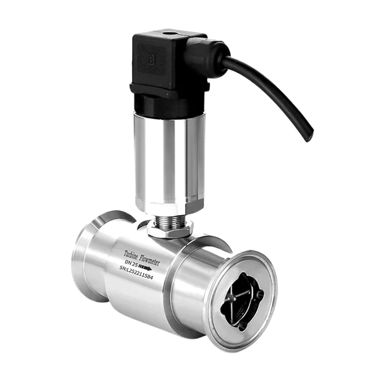 4-20mA Clamp Water Turbine Flow Meter Flow Sensor