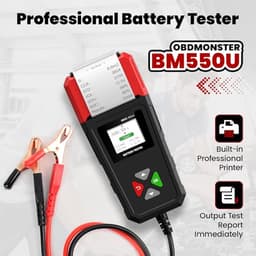 12V 24V 36V 48V 60V 72V Golf Cart Battery Meter + Car Battery Tester with Built-in Printer 6V/12V/24V