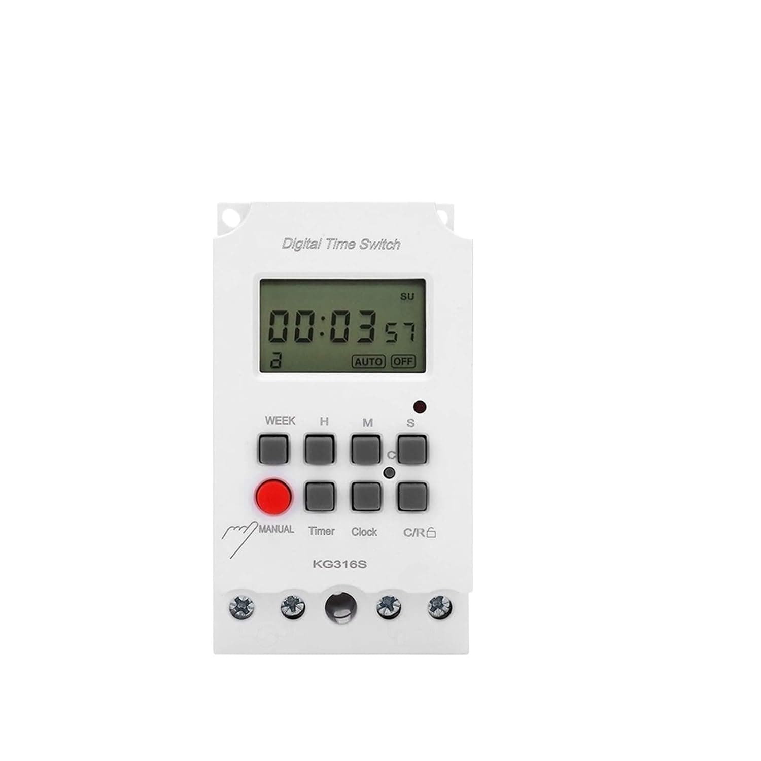 Digital Electronic Lighting Timer Switch KG316S 25A 220V 12V DC Weekly Timer 1 Second Interval Power Direct Output 1Pcs(12V)
