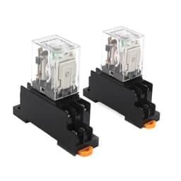 1pcs Intermediate Relay HH52P MY2NJ Plug-in Relay DC AC12v 24v AC110v 220v 380V 5a Silver Contact PYF08A 8pins Relay Socket(No Base,AC 12V)