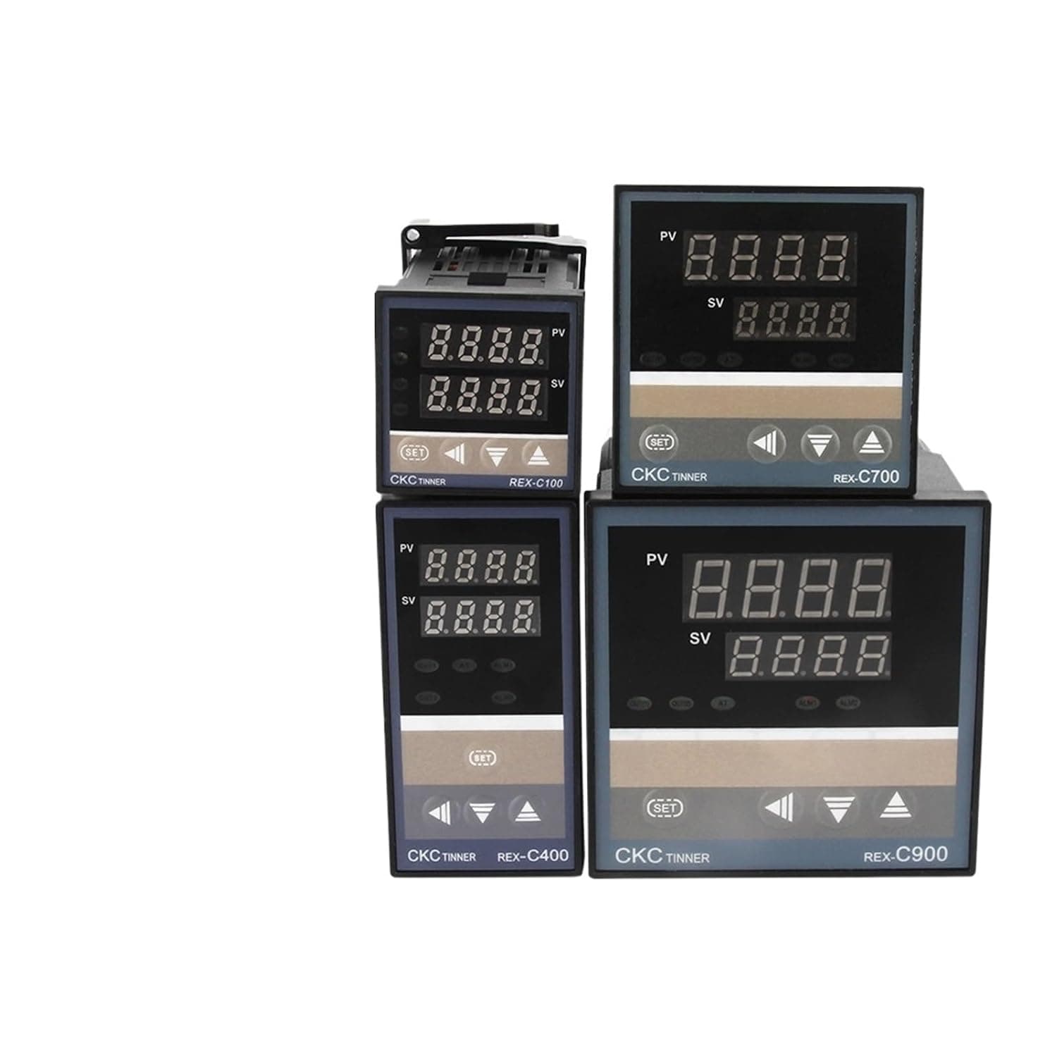 PID Digital Intelligent Industrial Temperature Controller Dual Alarm 220V Relay REX-C100-C400-C700-C900 VAB/MAB SSR Relay Output(REX-C100 MAB)