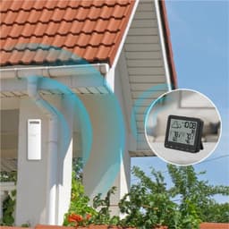 Indoor Temperature Humidity Meter Household Weather Clock Meteorological