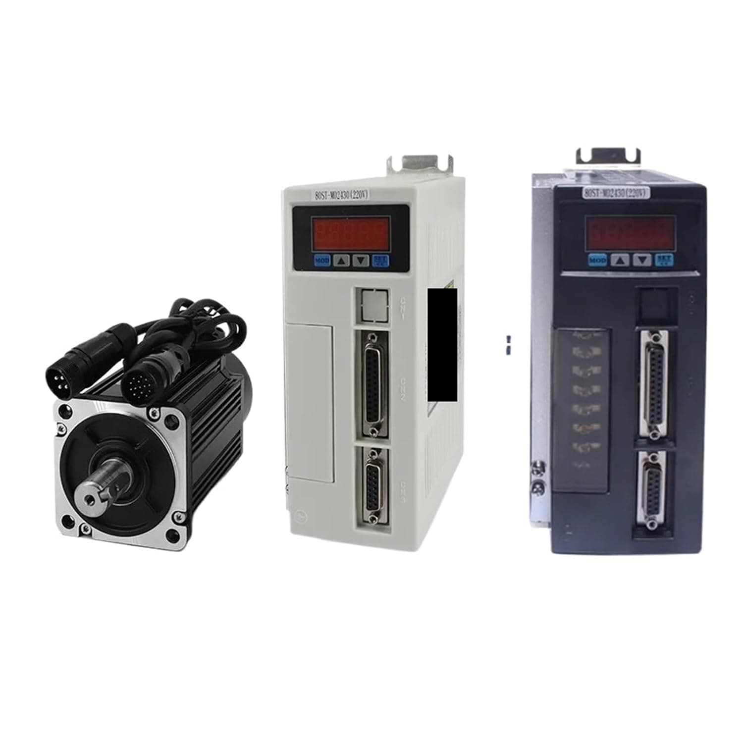 Servo Motor 80ST-M02430 220V 750W AC 2.39N.M. 3000RPM 0.75KW servomotor Single-Phase ac Drive Permanent Magnet Matched Driver(Only Motor M1)