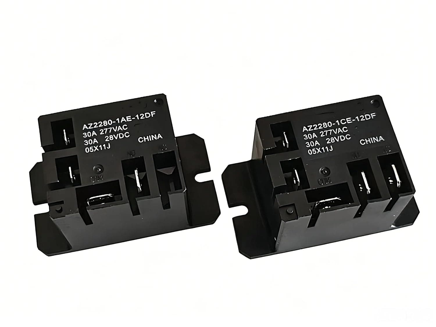 2 Pcs NT90-AC220-10X Mini Power Relay, SPDT 1NO 1NC 30A 40A Contact Rating 220VAC Coil PCB Mount Relay