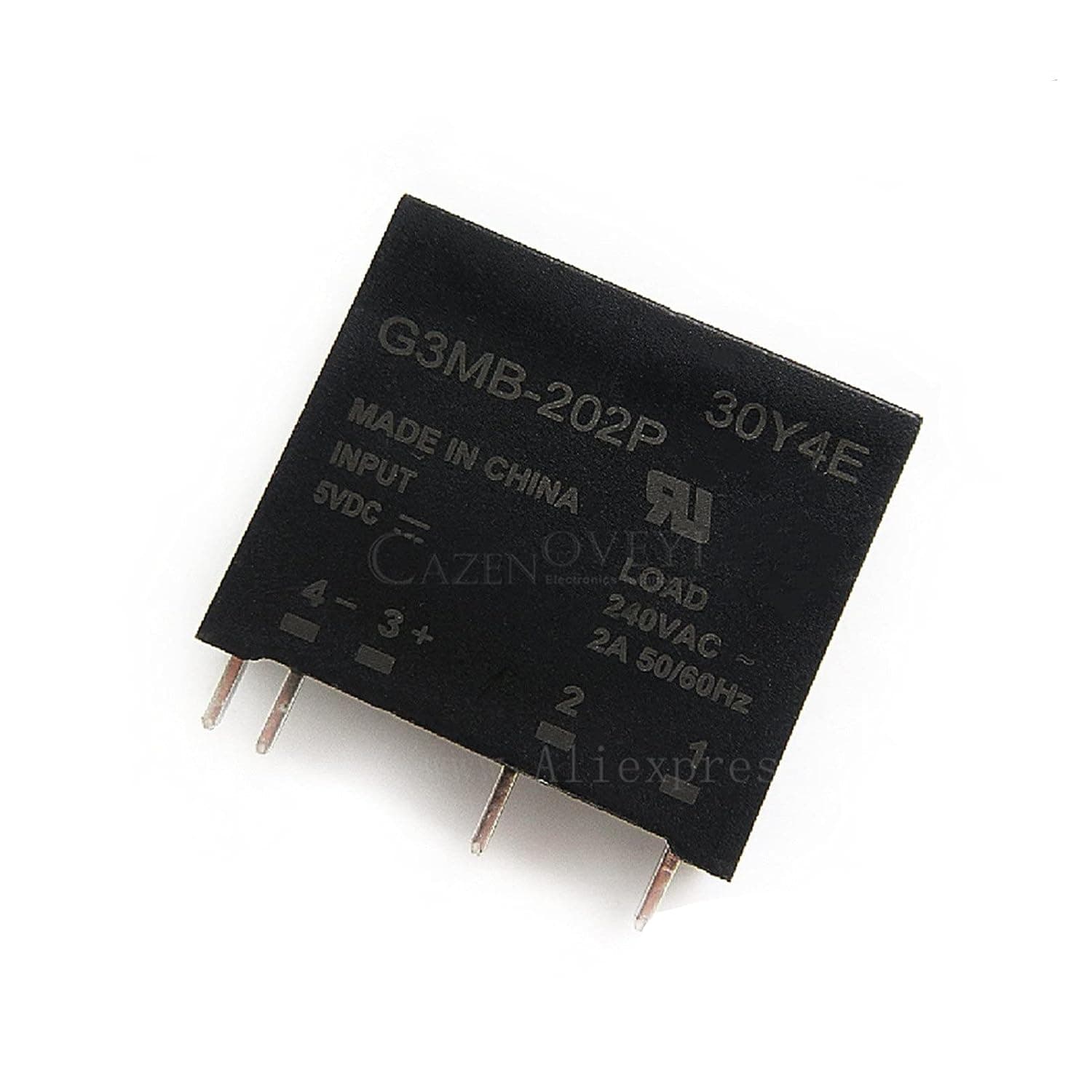 1pcs/lot Solid State Relay G3MB-202PL DC-AC PCB SSR in 12V DC 5V Out 240V AC 2A in Stock(G3mb-202p 12vdc)