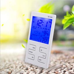 Digital Thermometer Hygrometer LCD Backlight Multifunctional Indoor Temperature Humidity Meter Clock