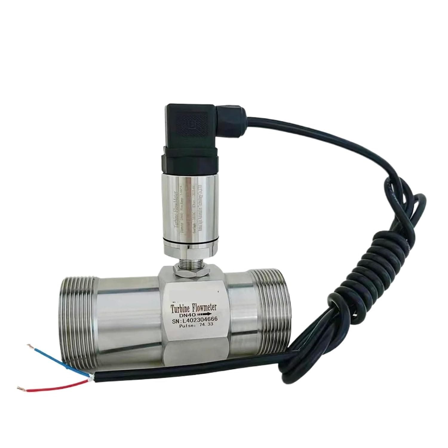 44-20mA Flow Meter Sensor DN15 DN20 DN50 Turbine Flowmeter(DN4 SS304 4-20mA)
