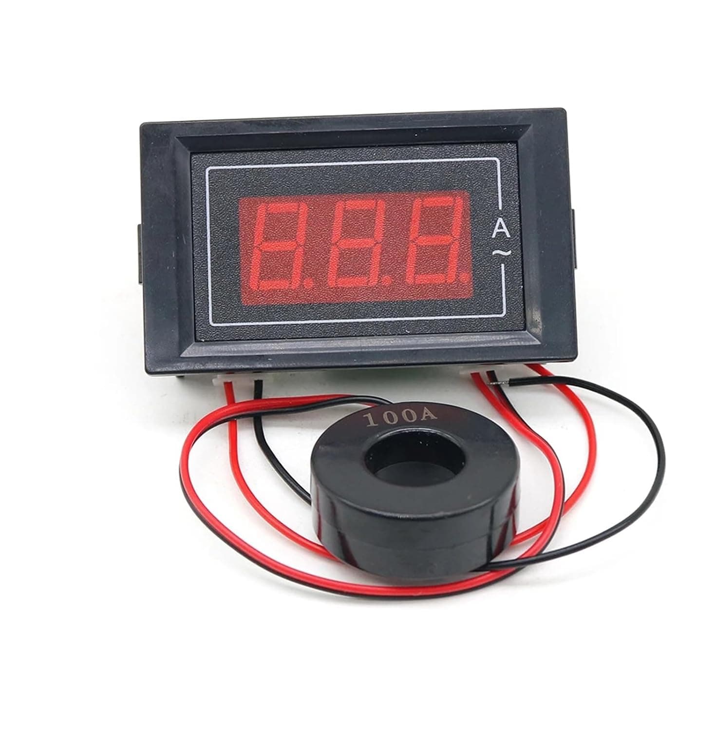D85-A AC Digital Display Ammeter Can Measure 0-100A Embedded Installation LED Panel with Shunt 1Pcs