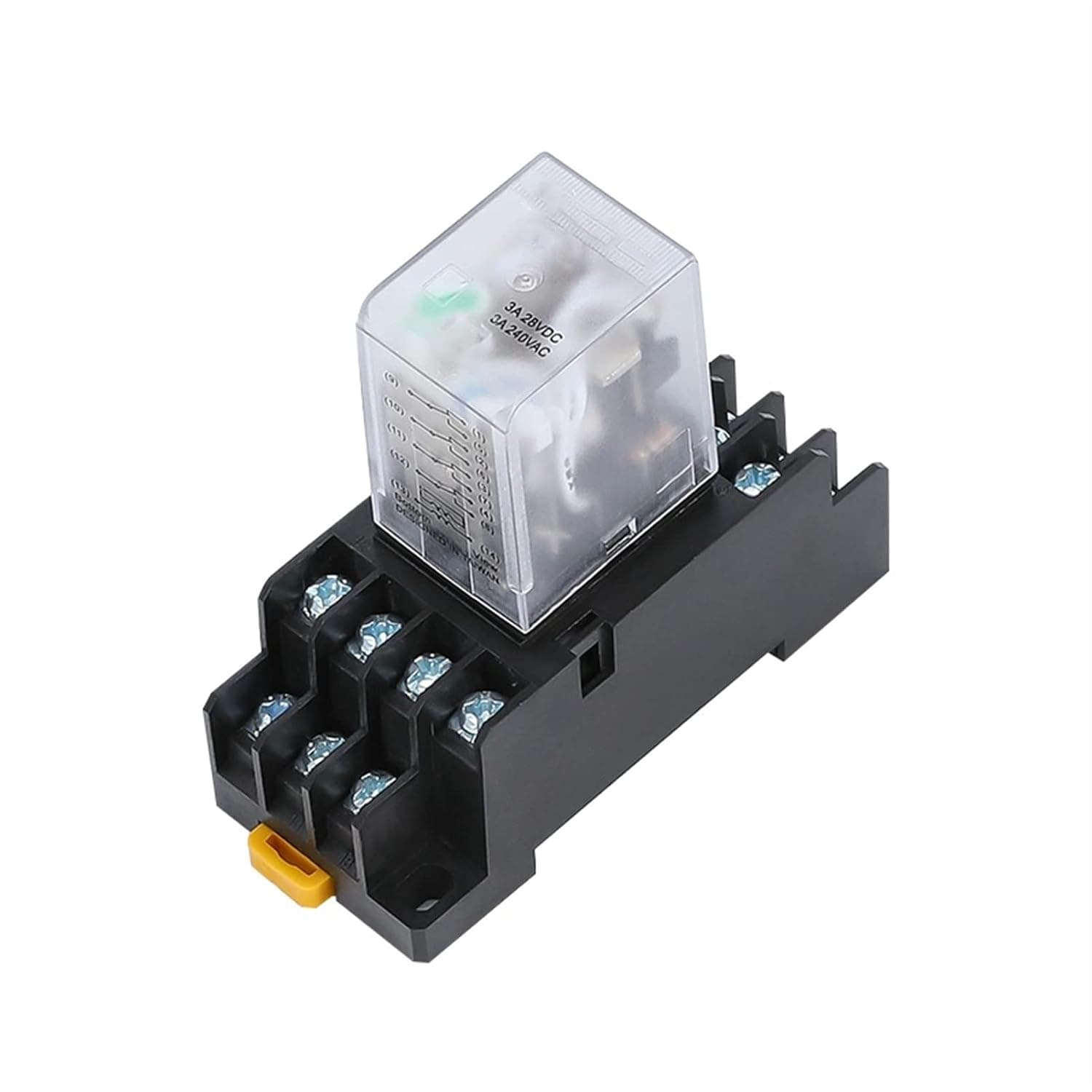 Relay HH54P MY4NJ Plug-in PYF14A DC/AC 12v 24v 36v 48v 110v 220v 5A Silver Contact 14pins 4PDT rele Socket(Dc,36V)