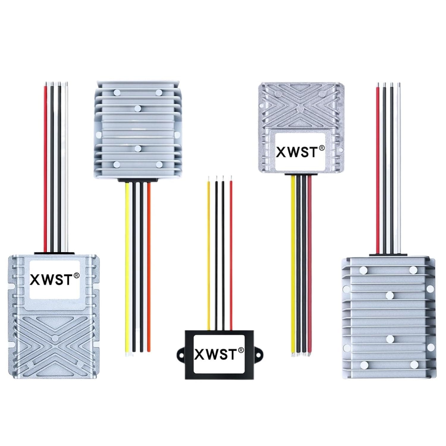 DC to DC 12V 24V 9-36V to 13.8V 1A 5A 10A 25A 30A Boost Buck Converter 13.8 Volts Voltage Stabilizer Regulator Waterproof(20A Alu 75 Silver)