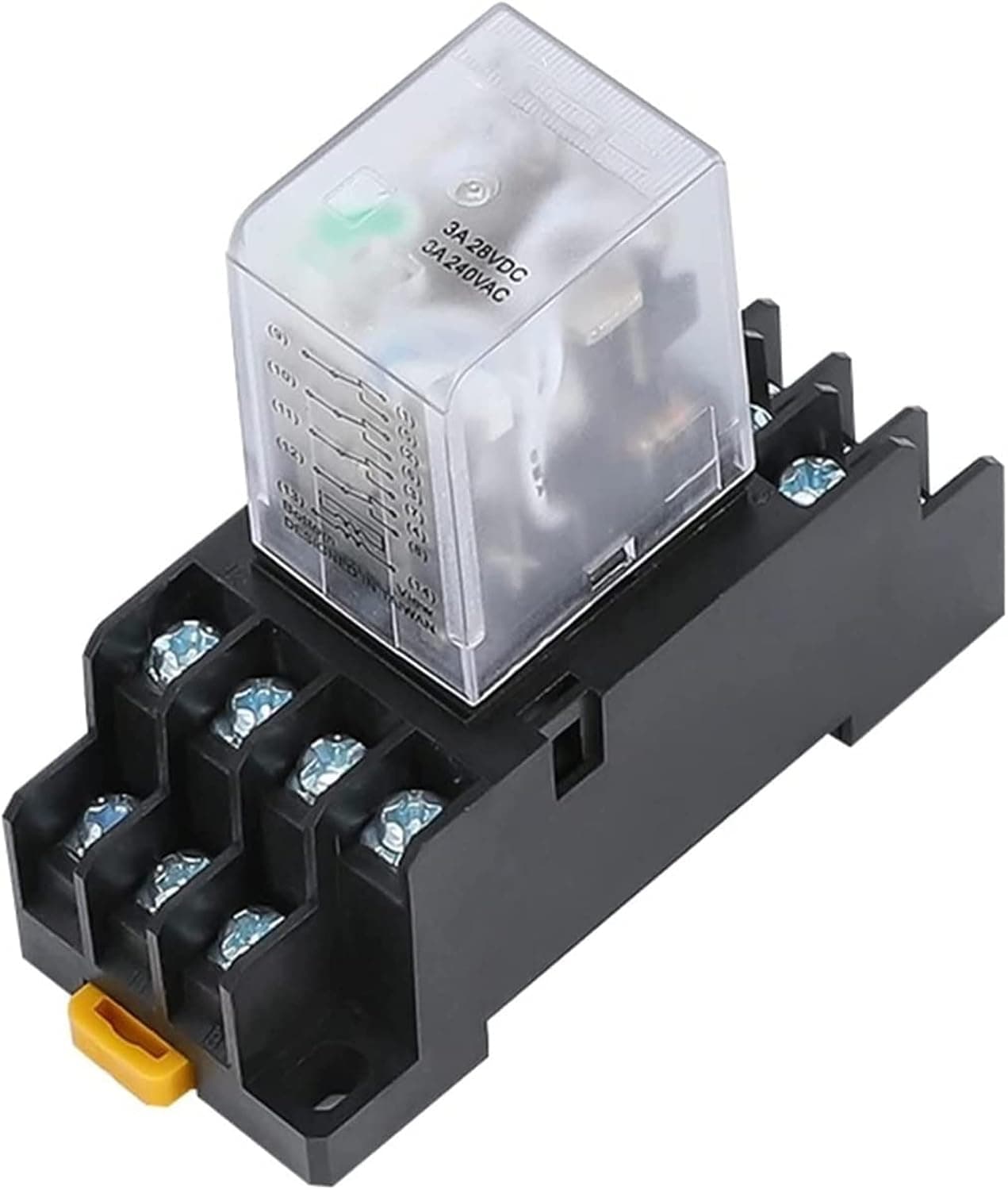 Relay HH54P MY4NJ Plug-in PYF14A DC/AC 12v 24v 36v 48v 110v 220v 5A Silver Contact 14pins 4PDT rele Socket(Dc,12V)